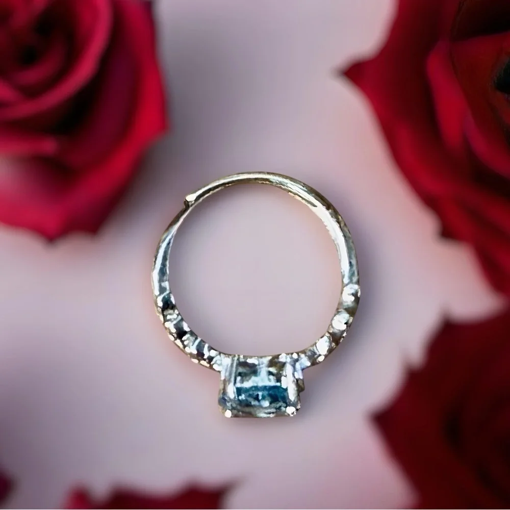 Natural Swiss Blue Topaz S925 Ring Sterling Silver 2.16 Ct